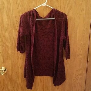 Burgundy cardigan